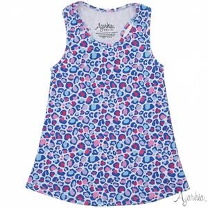 NEW AZARHIA girl's leopard chic racerback tank in multi